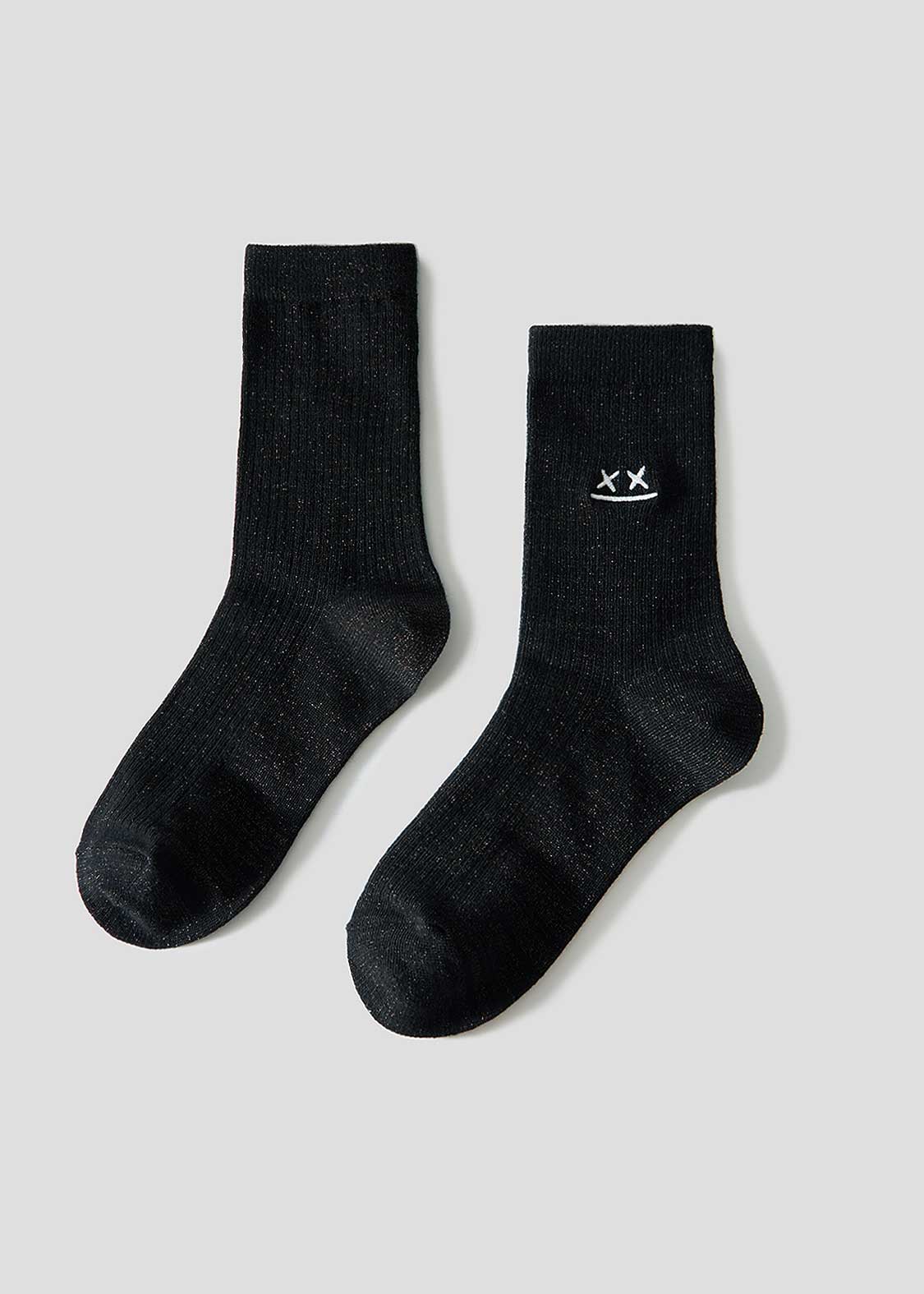 Beautiful Shadow Zoom | Glitter Mid-Length Socks