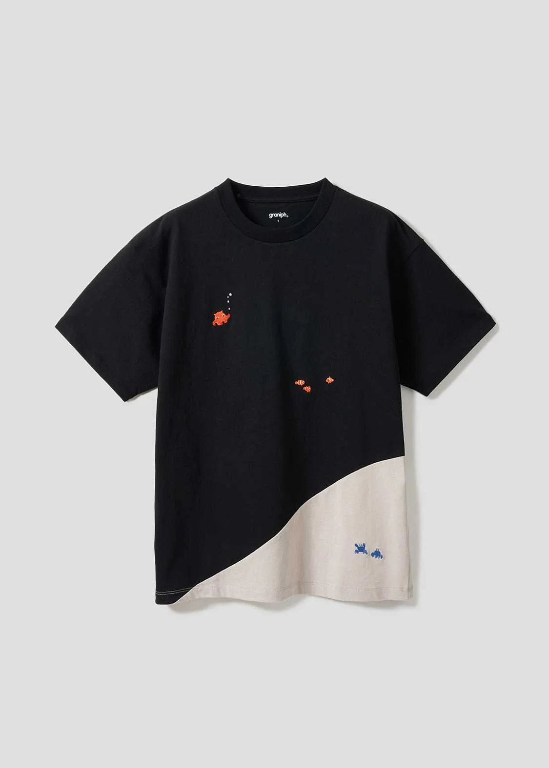 Sea Side Switching Big Silhouette Short Sleeve Tee (Mendaco and Sea Friends)
